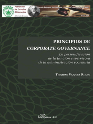 cover image of Principios de corporate governance.La personificación de la función supervisora de la administración societaria